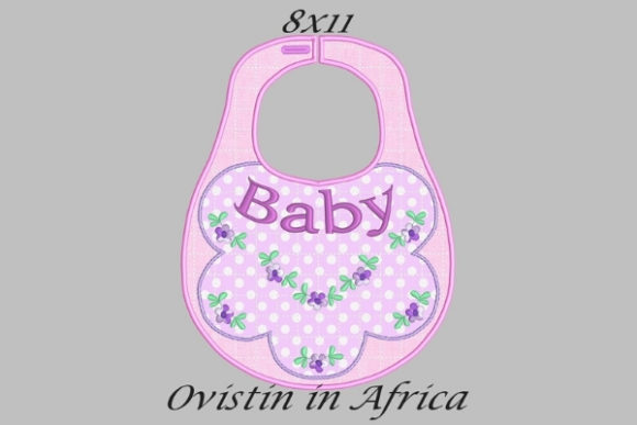 Baby Floral Adorable Baby Bib Large