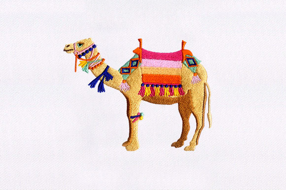 Camel Embroidery Design for Seasonal Creations