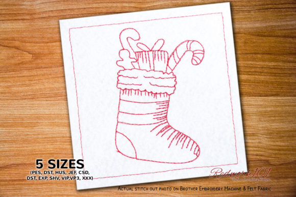 Christmas Stocking Lineart Design