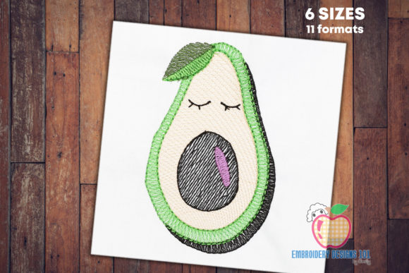 Funny Cartoon Avocado Fruits Embroidery Review