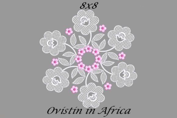 Pink and White Floral Quilt Block