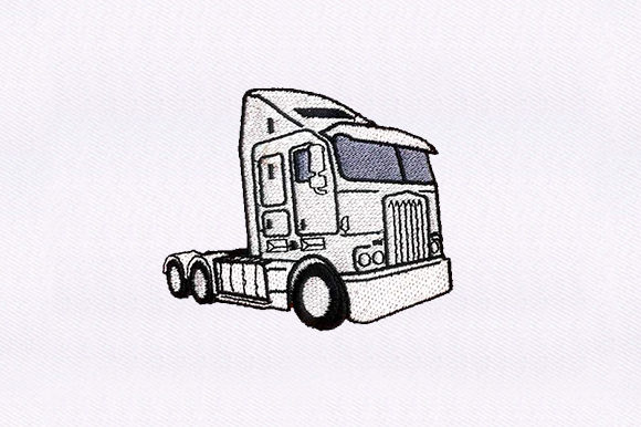 Tractor Trailer Truck Embroidery